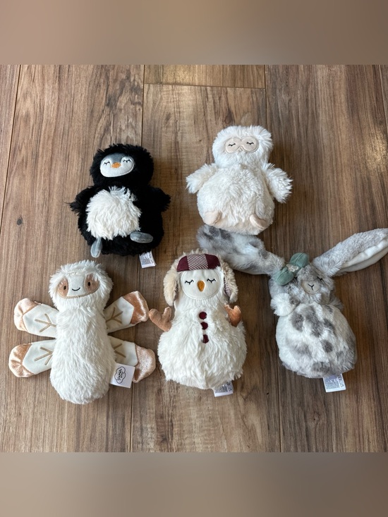 Slumberkins Other - Lot 5 Slumberkins Minis Snow Winter Holiday Bunny Snowman Owl Penguin Dragonfly